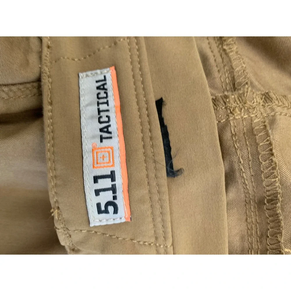 5.11 Tactical Men's Brown Utility Cargo L Work Pants Outdoor Hiking Straight Leg